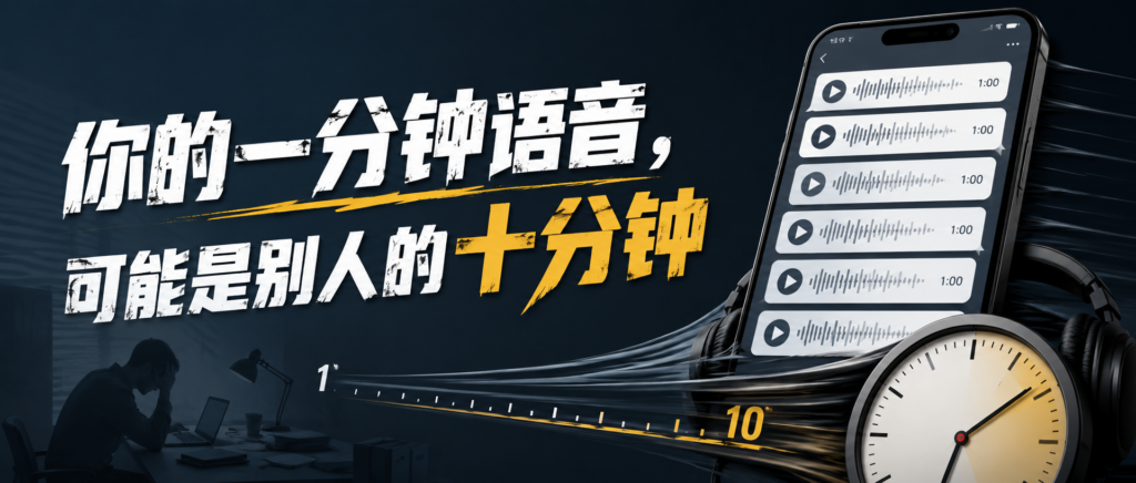 你的一分钟语音，可能是别人的十分钟