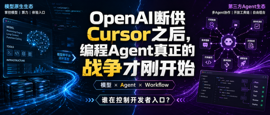 OpenAI断供Cursor之后，编程Agent真正的战争才刚开始