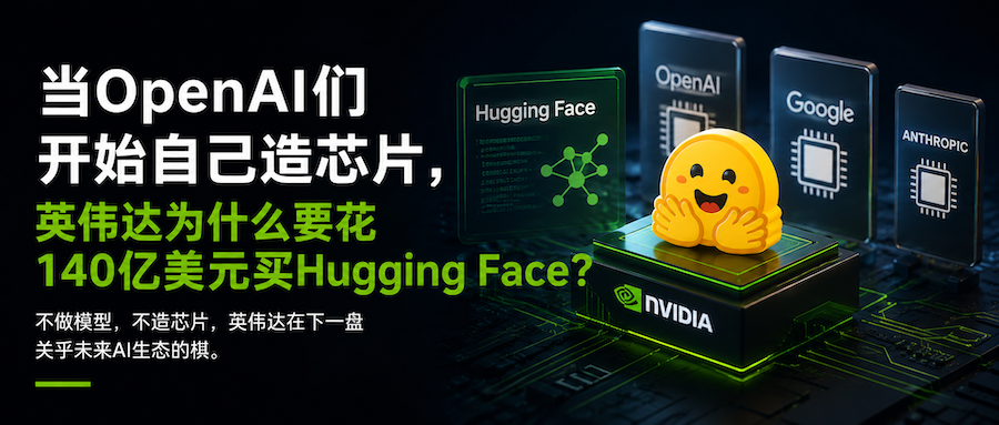 当OpenAI们开始自己造芯片，英伟达为什么要花140亿美元买Hugging Face？
