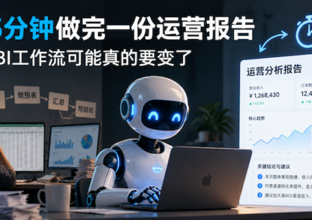 AI数据分析15分钟生成运营报告并改变传统BI工作流